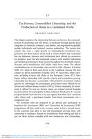 Tax Havens, Commodified Citizenship, and the Production of Home in a Globalised World