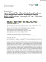 Impact of 6 months’ Use of Intermittently Scanned Continuous Glucose Monitoring on Habitual Sleep Patterns and Sleep Quality in Adolescents and Young Adults with Type 1 Diabetes and High‐Risk HbA1c
