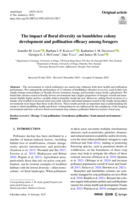 The impact of floral diversity on bumblebee colony development and pollination efficacy among foragers