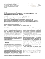 Forecasting extreme precipitation from atmospheric rivers in New Zealand