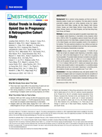 Global trends in analgesic opioid use in pregnancy: A retrospective cohort study