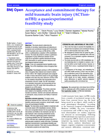 Acceptance and commitment therapy for mild traumatic brain injury (ACTion-mTBI): a quasiexperimental feasibility study