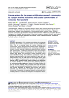 Future actions for the ocean acidification research community to support marine industries and coastal communities of Aotearoa New Zealand
