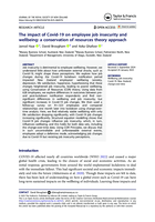 The impact of Covid-19 on employee job insecurity and wellbeing: a conservation of resources theory approach
