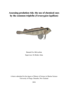 Assessing predation risk: the use of chemical cues by the common triplefin (Forsterygion lapillum)
