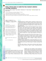Using national data to model the New Zealand radiation oncology workforce