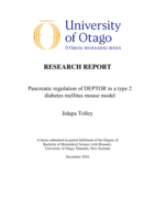 Pancreatic Regulation of DEPTOR in a Type 2 Diabetes Mellitus Mouse Model