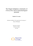 The fungal endophytic community of Chionochloa and its biotechnological potential