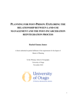 Planning for Post-Prison: Exploring the Relationship Between Land-Use Management and the Post-Incarceration Reintegration Process