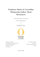Nonlinear Optics in Crystalline Whispering Gallery Mode Resonators
