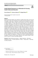 Health-Related Experiences as a Motivation for Pursuing Health Professional Education