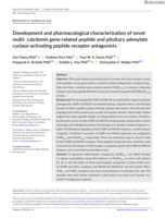 Development and pharmacological characterization of novel multi- calcitonin gene-related peptide and pituitary adenylate cyclase-activating peptide receptor antagonists