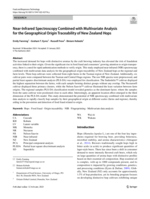 Near-Infrared Spectroscopy Combined with Multivariate Analysis for the Geographical Origin Traceability of New Zealand Hops