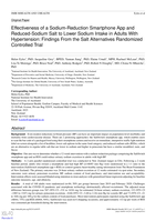 Effectiveness of a sodium-reduction smartphone app and reduced-sodium salt to lower sodium intake in adults with hypertension: findings from the salt alternatives randomized controlled trial
