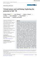 Virtual nature and well-being: Exploring the potential of 360° VR