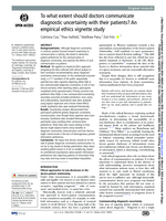 To what extent should doctors communicate diagnostic uncertainty with their patients? An empirical ethics vignette study