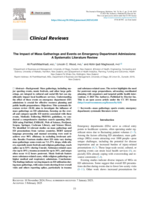 The Impact of Mass Gatherings and Events on Emergency Department Admissions: A Systematic Literature Review