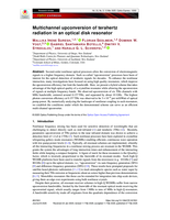 Multichannel upconversion of terahertz radiation in an optical disk resonator
