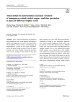 Trace metals in natural lakes: seasonal variation of manganese, cobalt, nickel, copper and zinc speciation in lakes of different trophic states
