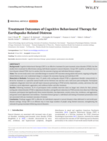 Treatment Outcomes of Cognitive Behavioural Therapy for Earthquake‐Related Distress