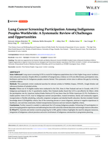 Lung Cancer Screening Participation Among Indigenous Peoples Worldwide: A Systematic Review of Challenges and Opportunities