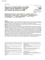 Measures of retinal health successfully capture risk for Alzheimer's disease and related dementias at midlife
