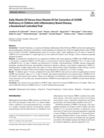 Daily Vitamin D3 Versus Stoss Vitamin D3 for Correction of 25OHD Deficiency in Children with Inflammatory Bowel Disease, a Randomised Controlled Trial