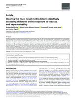 Clearing the haze: novel methodology objectively assessing children’s online exposure to tobacco and vape marketing