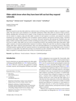 Older adults know when they have been left out but they respond rationally