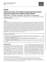 Child’s-eye views of smartphone-based gaming content: objective insights from Aotearoa New Zealand