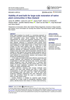 Viability of seed balls for large-scale restoration of native plant communities in New Zealand