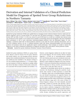 Derivation and Internal Validation of a Clinical Prediction Model for Diagnosis of Spotted Fever Group Rickettsioses in northern Tanzania