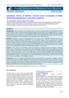 Systematic review of effective cervical cancer treatments in small island developing states : a narrative synthesis