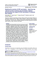Realising the promise of HPV vaccination – data from the national cervical screening and vaccination registers demonstrates the impact of HPV vaccination in Aotearoa New Zealand