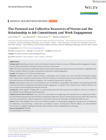 The Personal and Collective Resources of Nurses and the Relationship to Job Commitment and Work Engagement