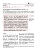 Strategies that impact the workforce retention of physiotherapists and other allied health professionals: a scoping review