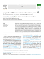 Synergistic effects of PEF treatment and lactic acid fermentation on protein digestibility and texture in a blended oat and pea yogurt alternative