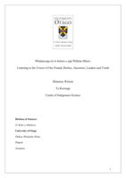 Whakarongo ki te kōrero o ngā Wāhine Māori: Listening to the Voices of Our Female Deities, Ancestors, Leaders and Youth