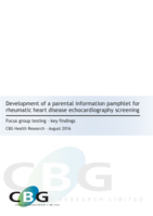 Development of a parental information pamphlet for rheumatic heart disease echocardiography screening: Focus group testing – key findings