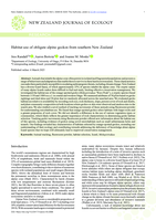 Habitat use of obligate alpine geckos from southern New Zealand