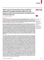 Global, regional, and national prevalence of child and adolescent overweight and obesity, 1990–2021, with forecasts to 2050: a forecasting study for the Global Burden of Disease Study 2021