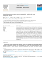 Identifying summer energy poverty and public health risks in a temperate climate