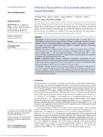 Infraslow fluctuations of sustained attention in mood disorders