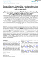 Help-seeking intentions, behaviors, and barriers in college students - a systematic review and meta-analysis