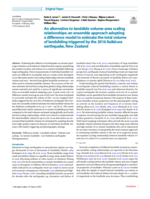 An alternative to landslide volume-area scaling relationships: an ensemble approach adopting a difference model to estimate the total volume of landsliding triggered by the 2016 Kaikōura earthquake, New Zealand