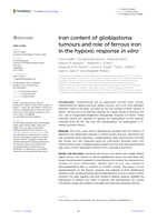 Iron content of glioblastoma tumours and role of ferrous iron in the hypoxic response in vitro