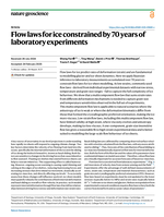 Flow laws for ice constrained by 70 years of laboratory experiments