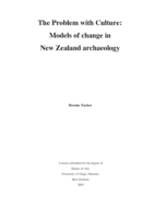 The Problem with Culture: Models of change in New Zealand archaeology