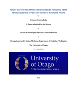 Flight safety risk mitigation strategies for long-term neurocognitive effects of COVID-19 in airline pilots
