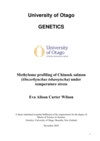Methylome profiling of Chinook salmon (<em>Oncorhynchus tshawytscha</em>) under temperature stress
